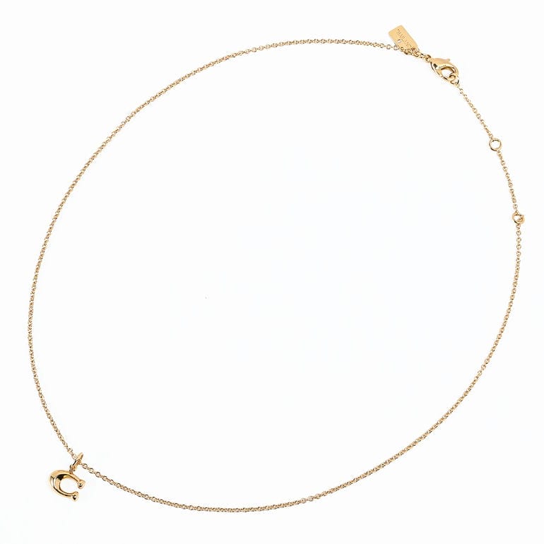 コーチ COACH ネックレス シグネチャー Cロゴ レディース ゴールド 335949GLD710 ジュエリー アクセサリー<br>【スペシャルラッピング660円(別売り)】