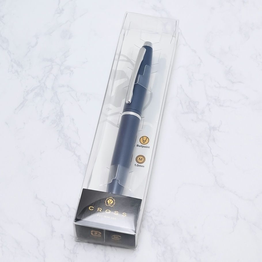 クロス ボールペン メンズ レディース CALAIS カレイ ミッドナイトブルー AT0112JP-18 ギフト プレゼント 純正包装可能 名入れ無料 ネーム入れ 名入れギフト ボールペン 文房具【スペシャルラッピング660円(別売り)】