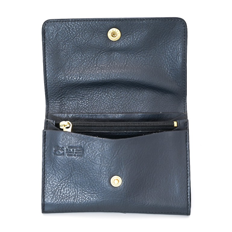 イルビゾンテ IL BISONTE 財布 二つ折り財布 カウハイドレザー NAVY
