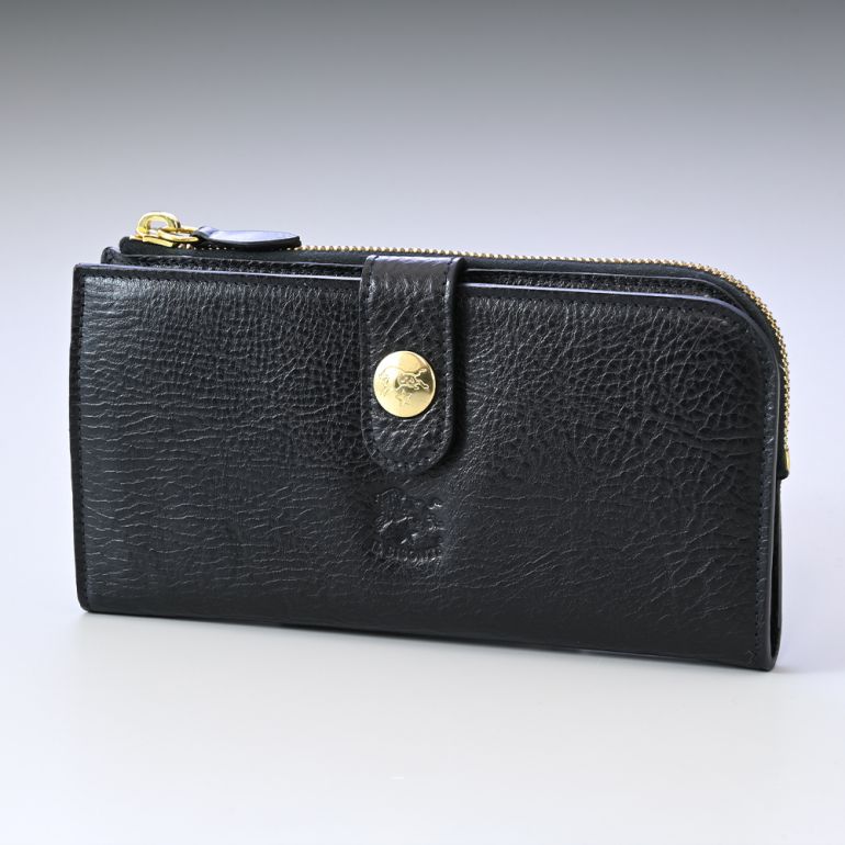 イルビゾンテ IL BISONTE 財布 長財布 メンズ レディース バケッタレザー ブラック C0782MP 153 SCW011PV0005BK128B 箔押し名入れ可有料 【スペシャルラッピング660円(別売り)】