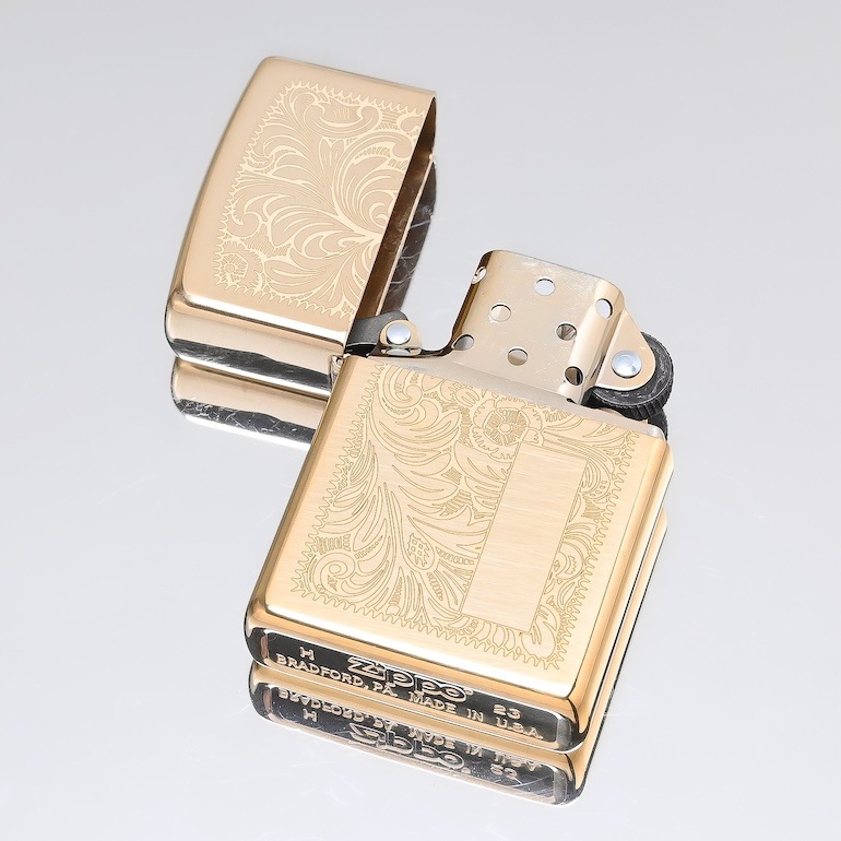 株DAICHI未使用ベネチアンブラスZIPPO ZIPPO ジッポー ライター ジッポ SOLID BRASSシリーズ