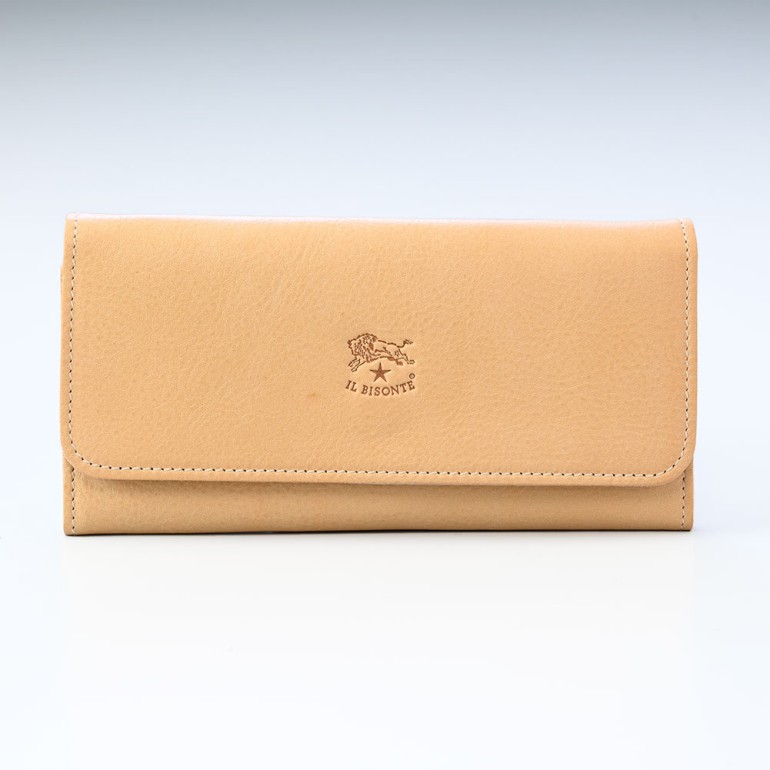 イルビゾンテ IL BISONTE 財布 長財布 カウハイドレザー ナチュラル ヌメ C0775 P 120 SCW009PV0005NA106B 箔押し名入れ可有料 【スペシャルラッピング660円(別売り)】