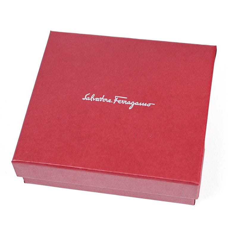 フェラガモ Salvatore Ferragamo サルヴァトーレフェラガモ 二つ折り財布 メンズ ブラック×レッド 685986 66A065 007 箔押し名入れ可有料 【スペシャルラッピング660円(別売り)】