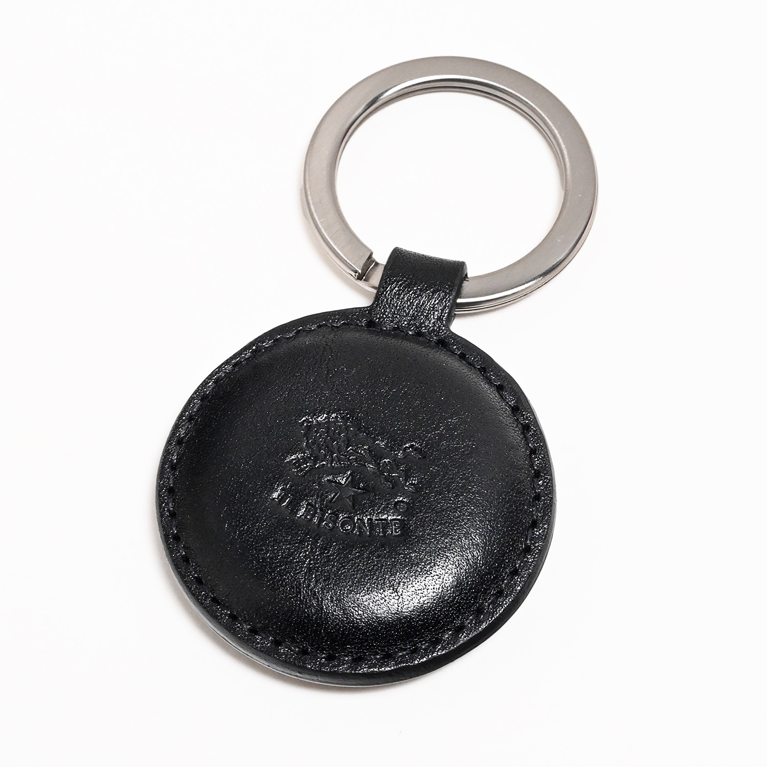イルビゾンテ IL BISONTE キーリング キーホルダー サークルプレート メンズ レディース レザー ブラック SKH182 PO0001 BK116【スペシャルラッピング660円(別売り)】