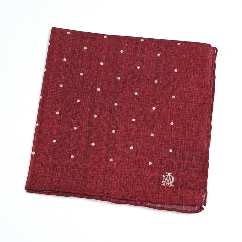 ダンヒル dunhill ポケットチーフ 30cm メンズ ポルカドット