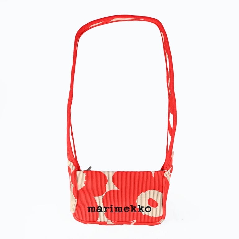 マリメッコ marimekko ショルダーバッグ ミニ ニットバッグ Unikko ウニッコ レディース レッド 94147 094147 380 北欧雑貨 北欧デザイン