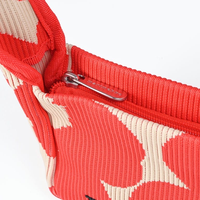 マリメッコ marimekko ショルダーバッグ ミニ ニットバッグ Unikko ウニッコ レディース レッド 94147 094147 380 北欧雑貨 北欧デザイン