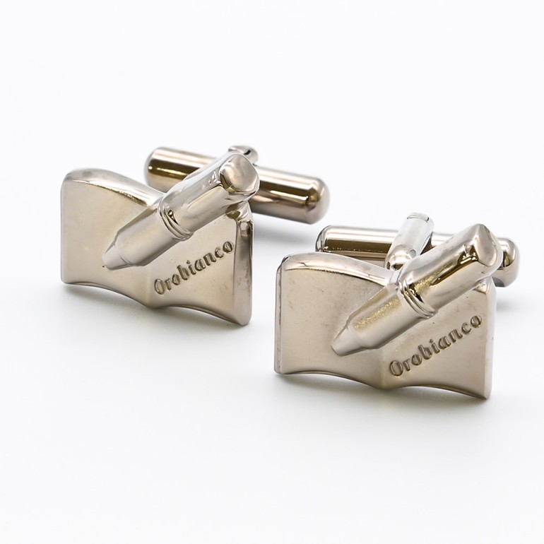 名入れ無料 オロビアンコ カフス メンズ カフリンクス カフスボタン シルバー ORC399A 6812052