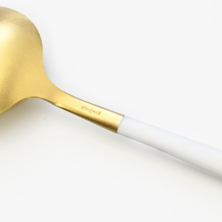 クチポール Cutipol GOA ゴア ホワイト×ゴールド ディナースプーン テーブルスプーン 21cm GO.05 W GB 名入れ可有料 洋食器