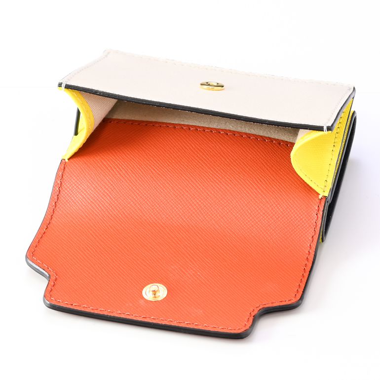 マルニ MARNI 三つ折り財布 レディース ミニウォレット スマートウォレット サフィアーノレザー ブラウン マルチカラー PFMOW02U23 LV520 Z619M 【スペシャルラッピング660円(別売り)】