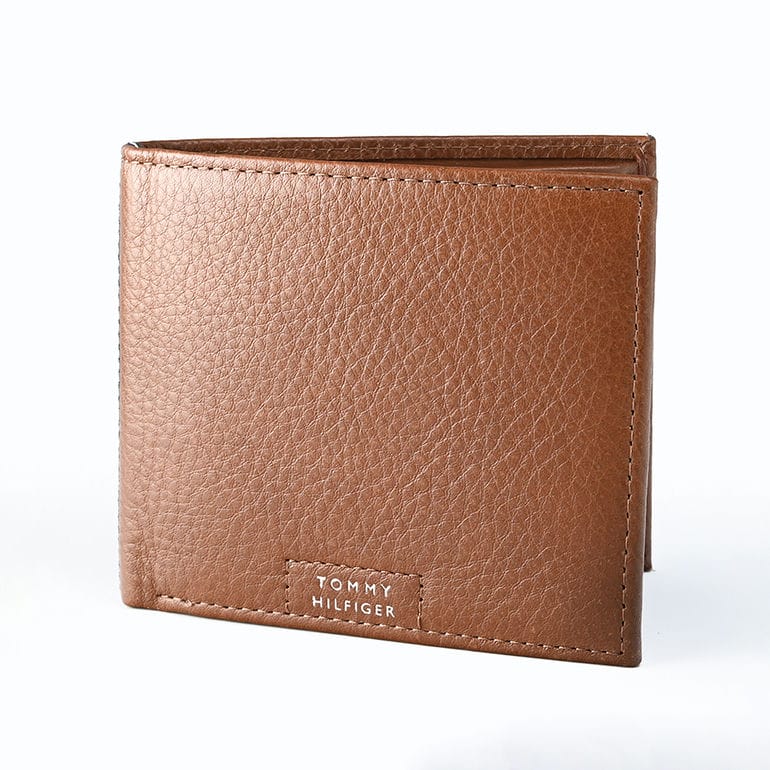 高品質ヨーロッパ輸入モデル トミーヒルフィガー TOMMY HILFIGER 二つ折り財布 2024SS TH PREM LEATHER CC AND COIN プリム メンズ ブラウン AM12188 GTY WARM COGNAC 折財布 ウォレット