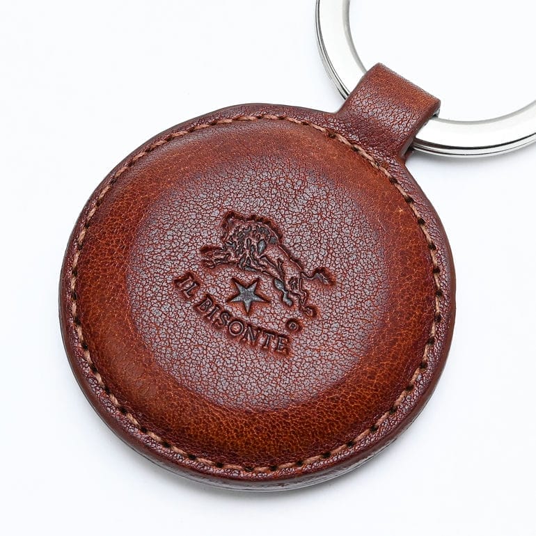 イルビゾンテ IL BISONTE キーリング キーホルダー サークルプレート メンズ レディース レザー コニャック(ブラウン) SKH182 PO0001 BW221【スペシャルラッピング660円(別売り)】