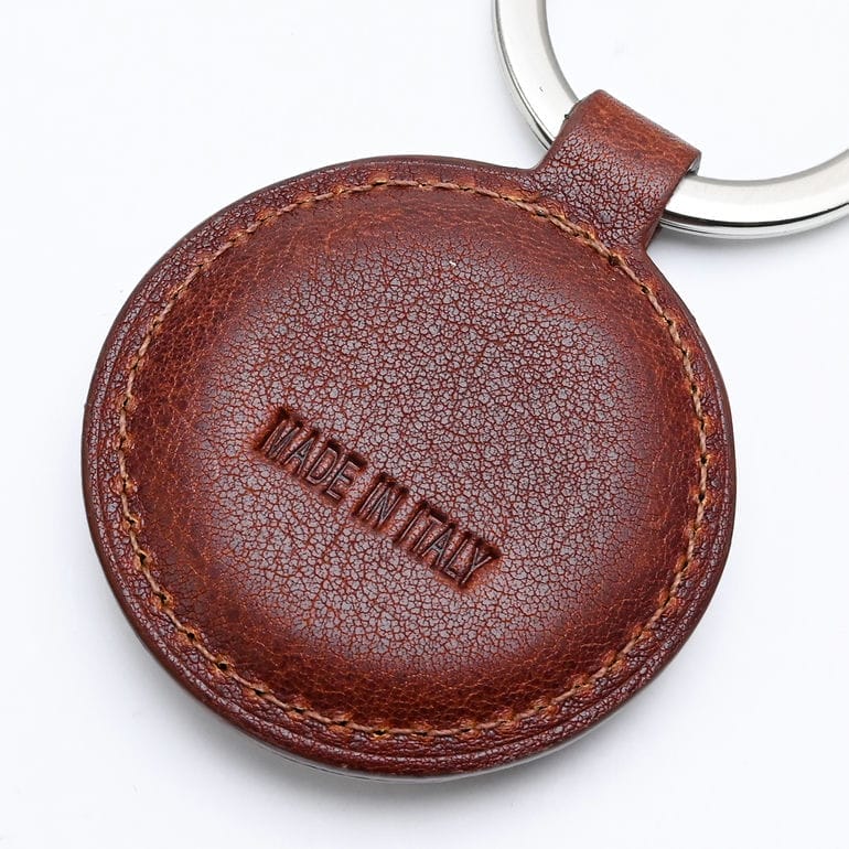 イルビゾンテ IL BISONTE キーリング キーホルダー サークルプレート メンズ レディース レザー コニャック(ブラウン) SKH182 PO0001 BW221【スペシャルラッピング660円(別売り)】