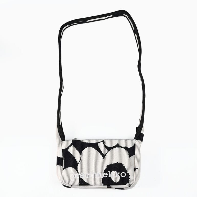 マリメッコ marimekko ショルダーバッグ ミニ ニットバッグ Unikko ウニッコ レディース ブラック 94147 094147 911 北欧雑貨 北欧デザイン