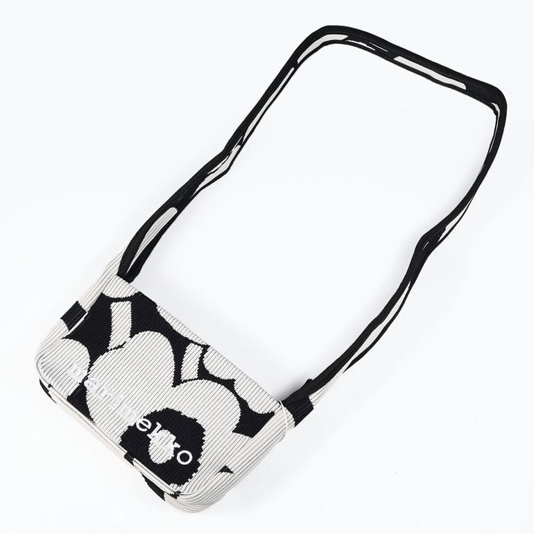 マリメッコ marimekko ショルダーバッグ ミニ ニットバッグ Unikko ウニッコ レディース ブラック 94147 094147 911 北欧雑貨 北欧デザイン