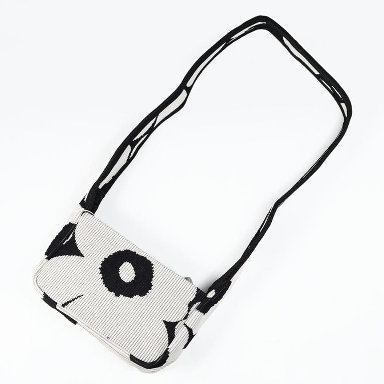 マリメッコ marimekko ショルダーバッグ ミニ ニットバッグ Unikko ウニッコ レディース ブラック 94147 094147 911 北欧雑貨 北欧デザイン