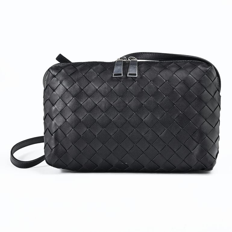 ボッテガヴェネタ BOTTEGA VENETA ショルダーバッグ クロスボディバッグ イントレチャート レディース ブラック 597329 V3UH3 8803 Made in ITALY レザー