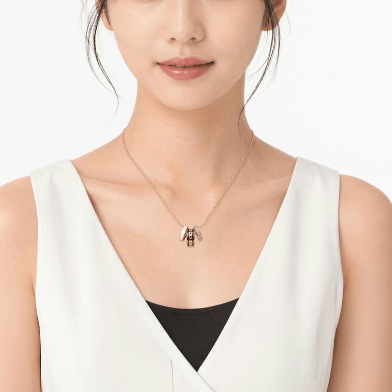 コーチ COACH ネックレス シグネチャー Cロゴ 3連 リング レディース