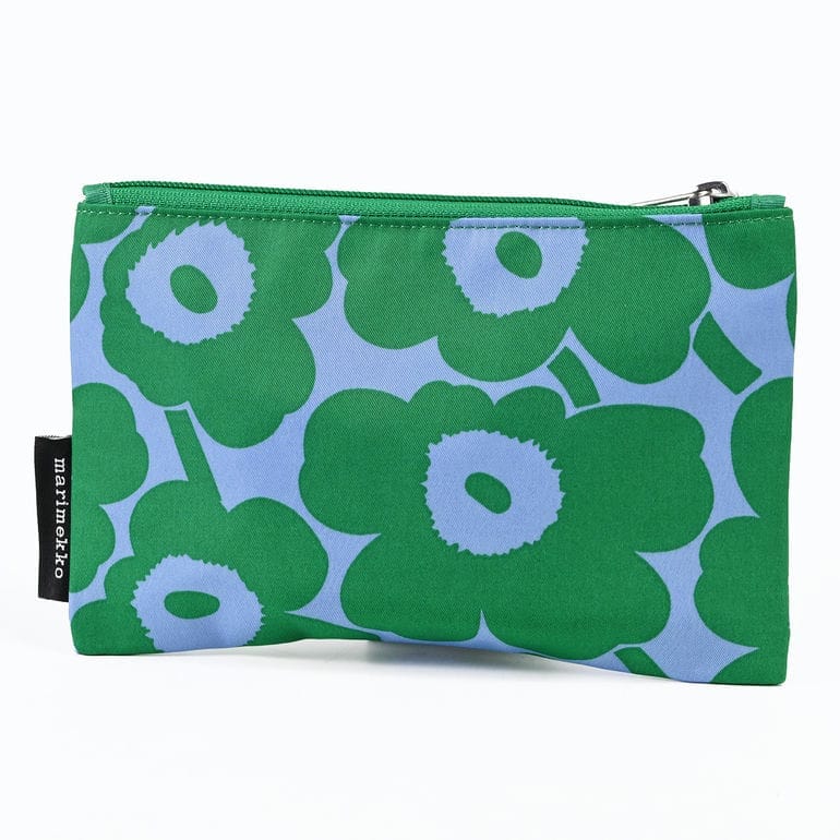 マリメッコ marimekko 小物入れ コスメポーチ KAIKA ミニ ウニッコ ライトブルー グリーン 75748 075748 560 北欧雑貨 北欧デザイン ネコポス限定 送料無料【スペシャルラッピング660円(別売り)】