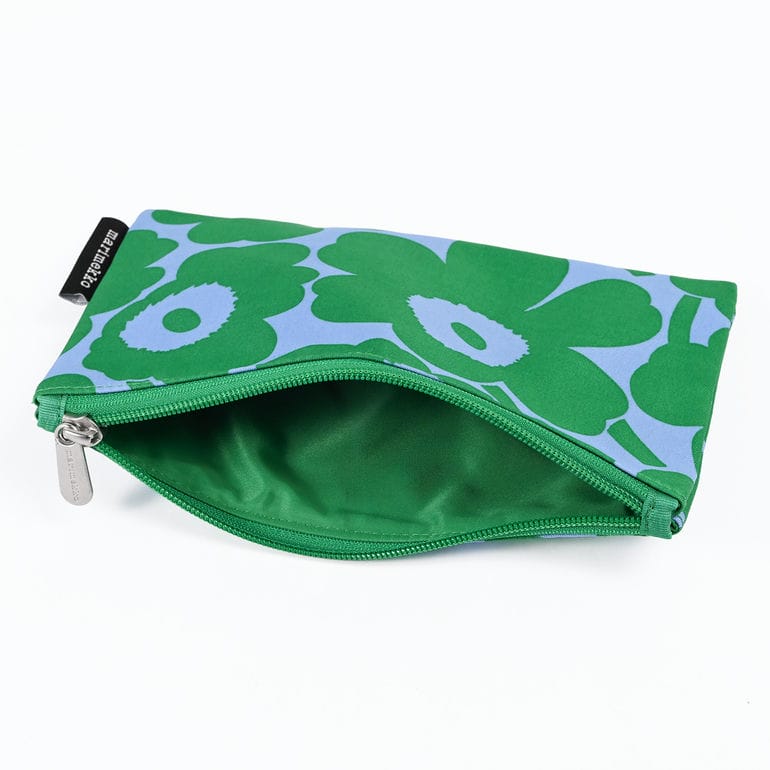マリメッコ marimekko 小物入れ コスメポーチ KAIKA ミニ ウニッコ ライトブルー グリーン 75748 075748 560 北欧雑貨 北欧デザイン ネコポス限定 送料無料【スペシャルラッピング660円(別売り)】
