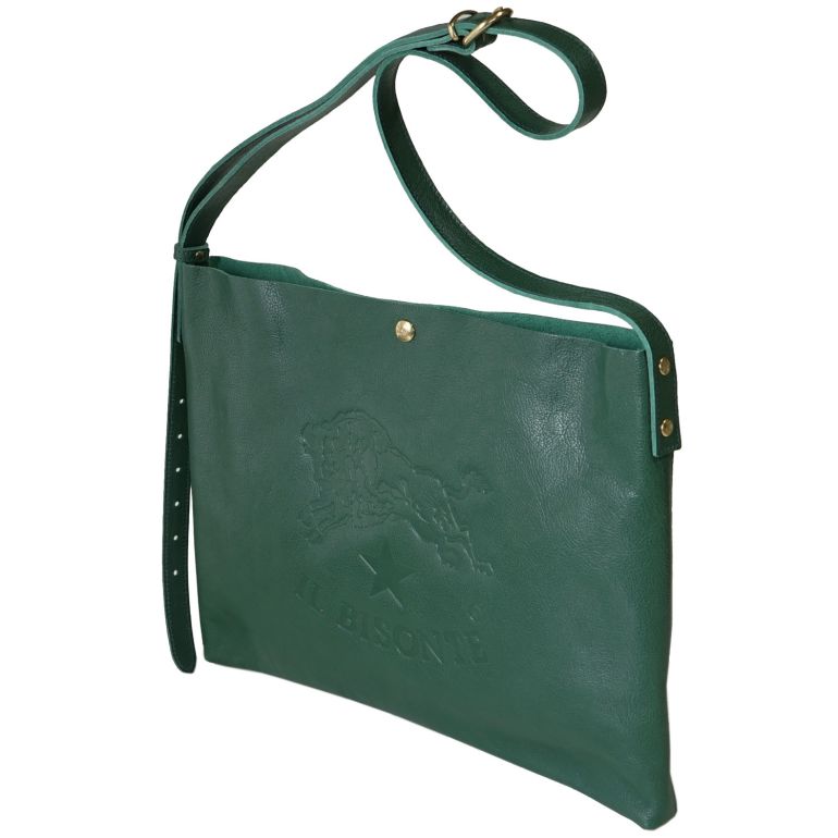 美品✨ IL BISONTE イルビゾンテ ショルダーバッグ サコッシュ 緑 イルビゾンテ IL BISONTE バッグ ショルダーバッグ メンズ