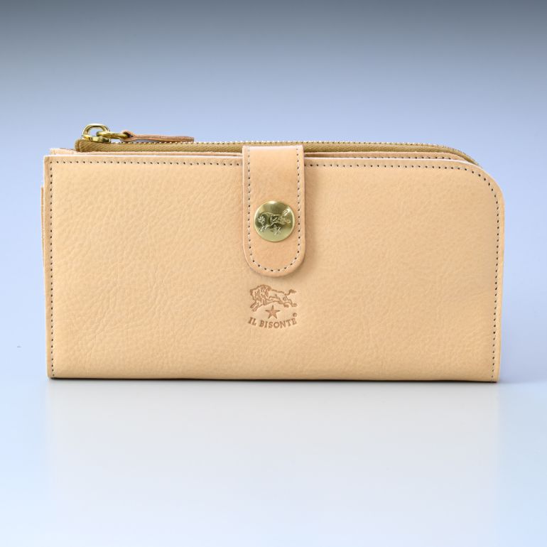イルビゾンテ IL BISONTE 財布 長財布 メンズ レディース バケッタレザー ナチュラル C0782MP 120 SCW011PV0005NA113B 箔押し名入れ可有料 【スペシャルラッピング660円(別売り)】