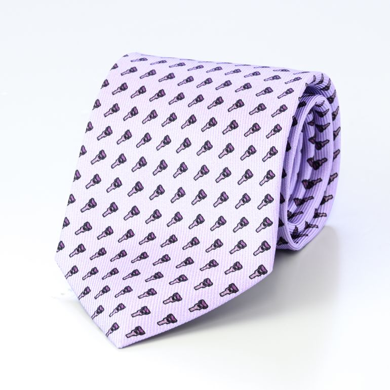 ダンヒル dunhill ネクタイ メンズ ライラック 大剣幅8cm シルク100% ロック 22FPTP1X9530 MADE IN ITALY 刺しゅう名入れ対応<br>【スペシャルラッピング660円(別売り)】