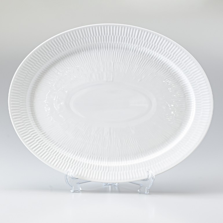 ri-ka ロイヤルコペンハーゲン オーバルディッシュ ブルーフルーテッド プレイン オーバルディッシュ 23.5cm
