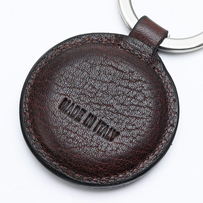 イルビゾンテ IL BISONTE キーリング キーホルダー サークルプレート メンズ レディース レザー ダークブラウン SKH182 PO0001 BW432【スペシャルラッピング660円(別売り)】