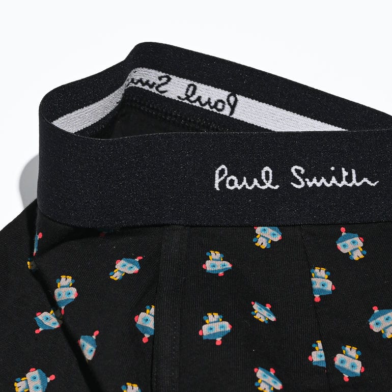 ポールスミス Paul Smith 下着 アンダーウェア ボクサーパンツ 3パック 3枚セット 全3サイズ メンズ ブラック マルチストライプ プリント 914 P3PK68 1A 英国 Made in ITALY 【スペシャルラッピング660円(別売り)】