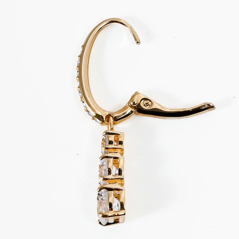 スワロフスキー SWAROVSKI ピアス Stilla Attract フープピアス クリア ゴールド 5723300 ジュエリー アクセサリー【スペシャルラッピング660円(別売り)】