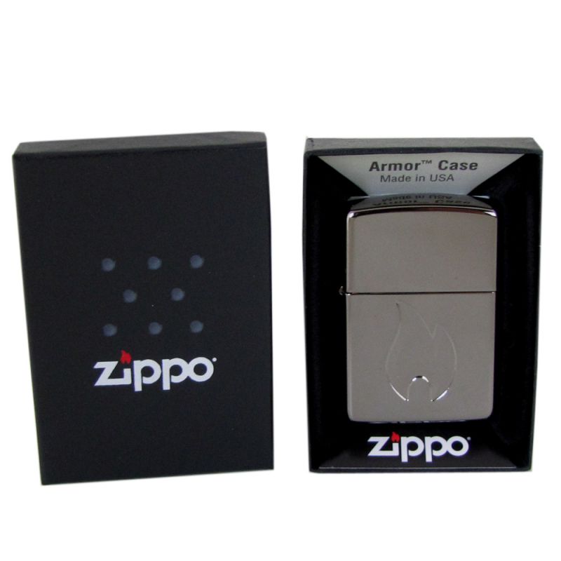ZIPPO ジッポー ライター ジッポ FLAME DESIGN ブラックアイス 29928