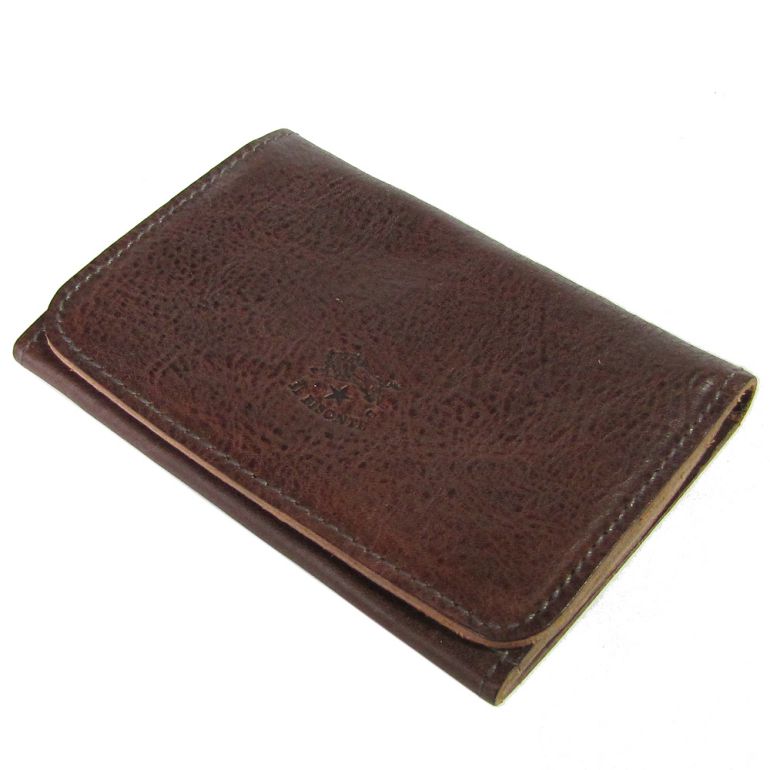 イルビゾンテ IL BISONTE カードケース メンズ レディース 名刺入れ バケッタオールドレザー ダークブラウン C0470 PO 567【スペシャルラッピング660円(別売り)】