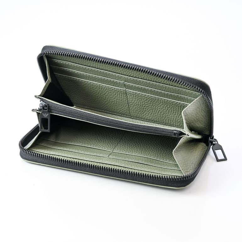 エンポリオ アルマーニ EMPORIO ARMANI 長財布 ラウンドファスナー メンズ オールオーバーエンボスイーグル サージグリーン YEME49 Y142V 81570 【スペシャルラッピング660円(別売り)】