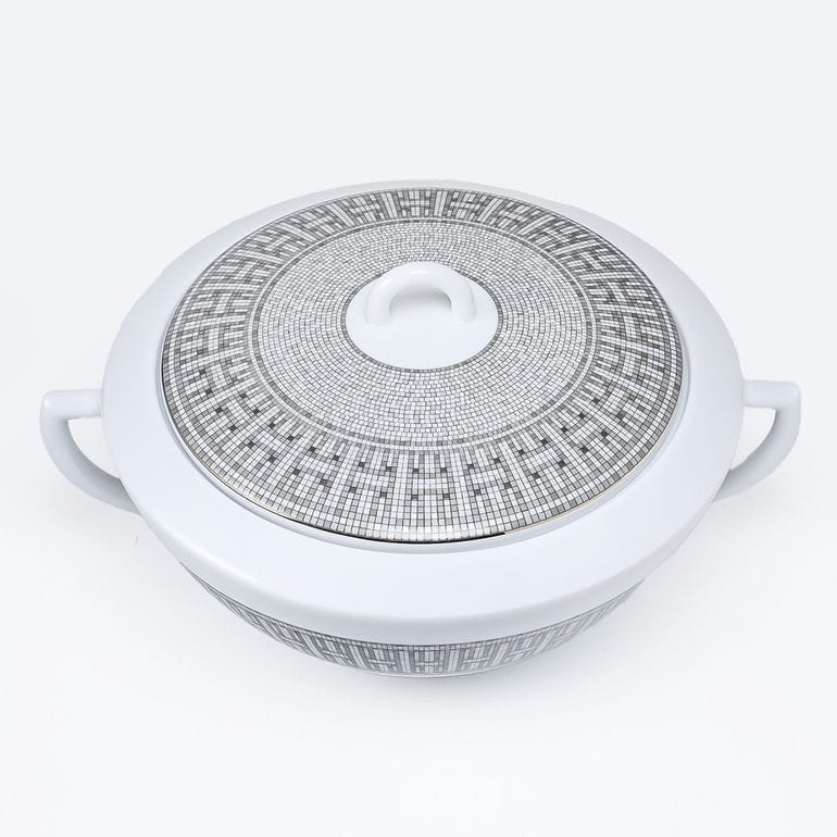 HERMES エルメス モザイクヴァンキャトルプラチナ スーププレート 22cm エルメス 食器 HERMES モザイク ヴァンキャトル プラチナ 035013P2