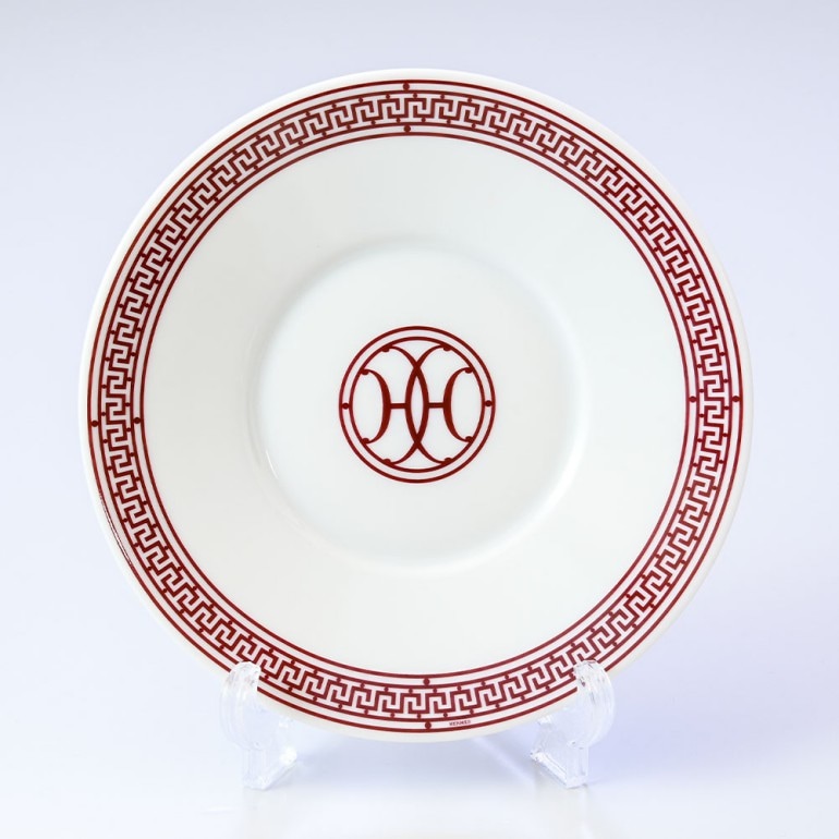 HERMES デザートプレート 〈Hデコ〉レッド エルメス Hデコ デザート