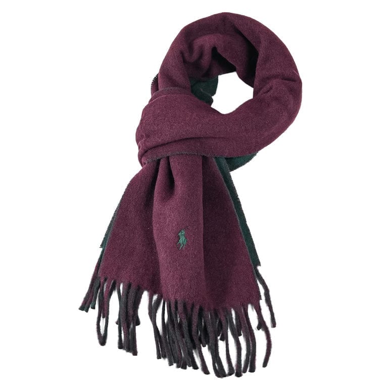 Polo Ralph Lauren リバーシブルウールマフラーショッパー袋2枚 POLO