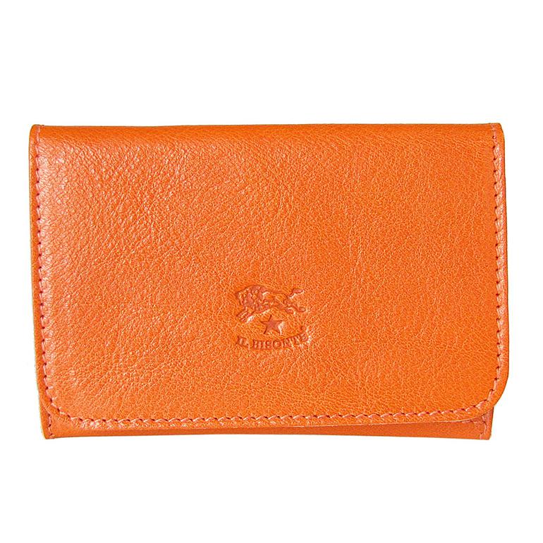 イルビゾンテ IL BISONTE カードケース 名刺入れ ORANGE オレンジ C0470 P 166 カウハイドレザー【スペシャルラッピング660円(別売り)】
