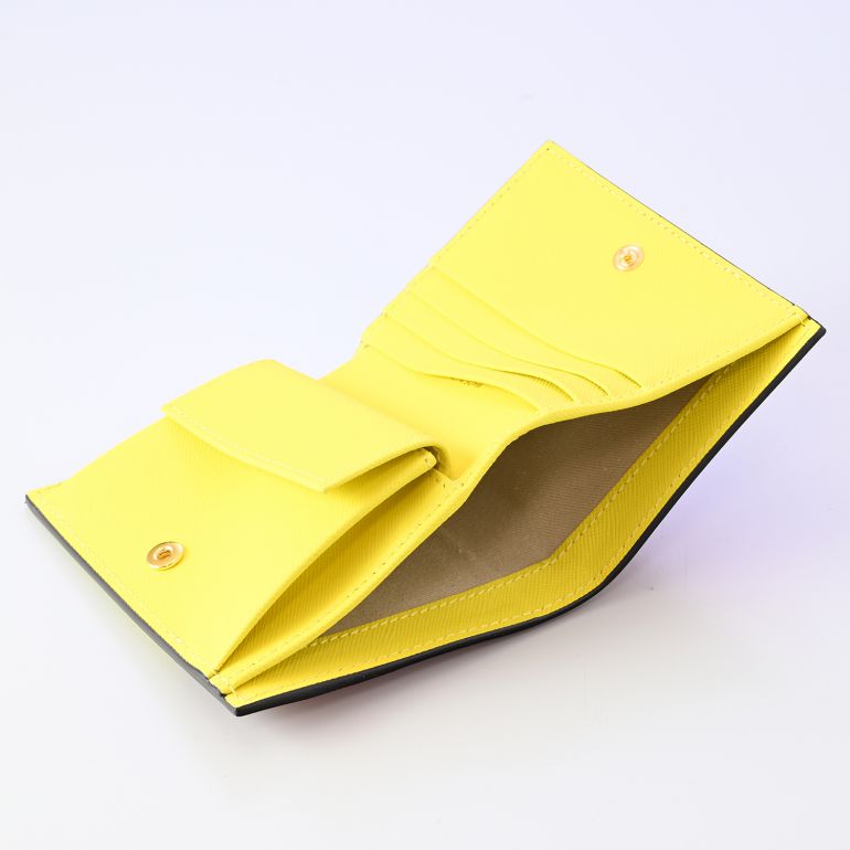 マルニ MARNI 二つ折り財布 レディース ジップ コンパクトウォレット サフィアーノレザー ブラウン バイカラー PFMOQ14U13 LV520 Z619M 【スペシャルラッピング660円(別売り)】