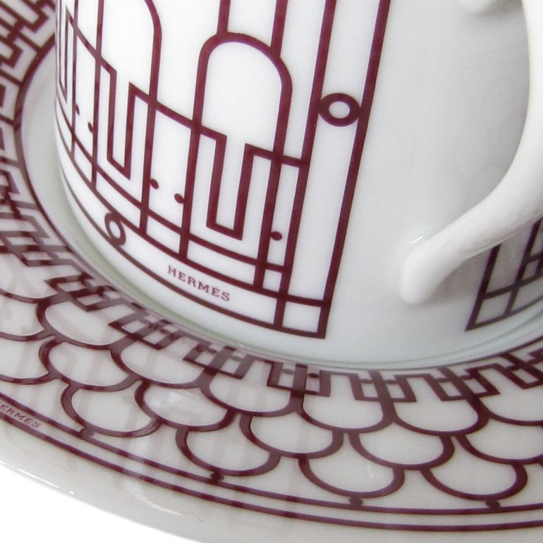 エルメス HERMES コーヒーカップ&ソーサー ペア Hデコ H DECO ROUGE H 
