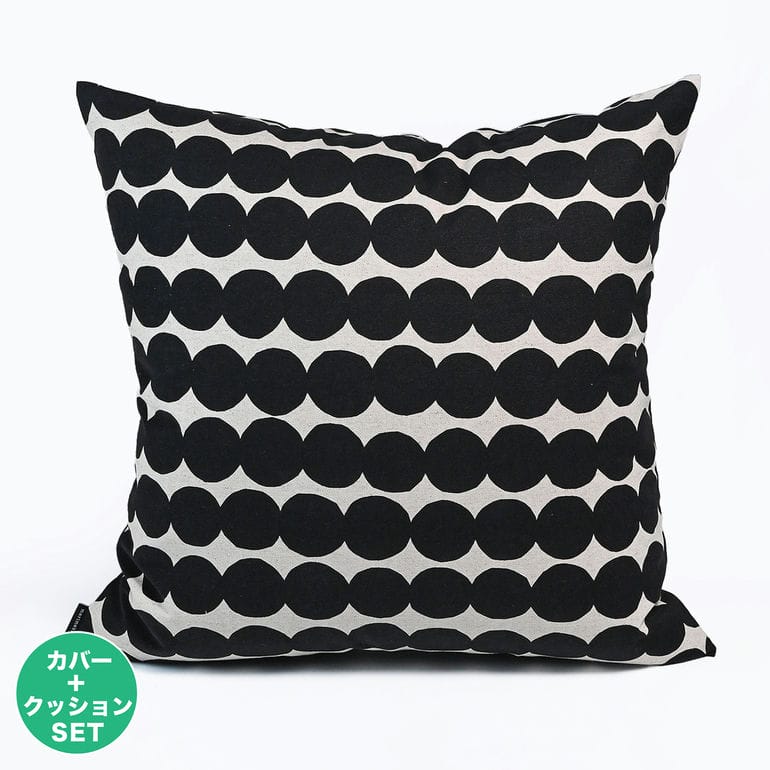 マリメッコ marimekko クッションカバー 50×50cm ヌードクッション セット ラシィマット ブラック 73644 073644 890 北欧雑貨 北欧デザイン