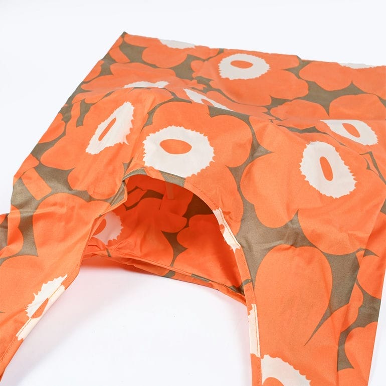 【刺しゅう名入れ可有料】マリメッコ marimekko エコバッグ 買い物袋 スマートバッグ Unikko ウニッコ オレンジ 94138 094138 218 北欧 北欧雑貨 北欧デザイン ネコポス限定