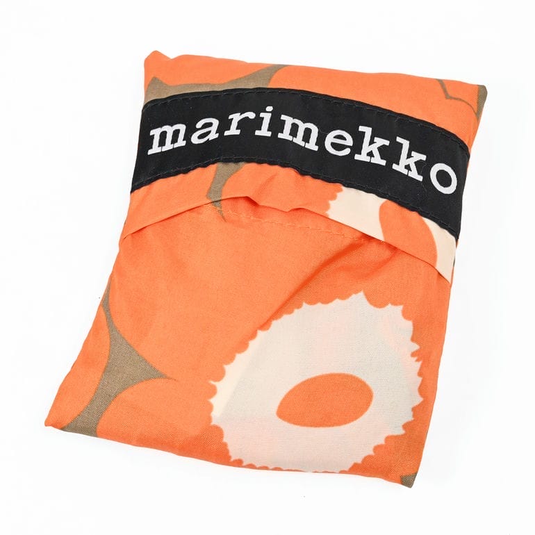 【刺しゅう名入れ可有料】マリメッコ marimekko エコバッグ 買い物袋 スマートバッグ Unikko ウニッコ オレンジ 94138 094138 218 北欧 北欧雑貨 北欧デザイン ネコポス限定