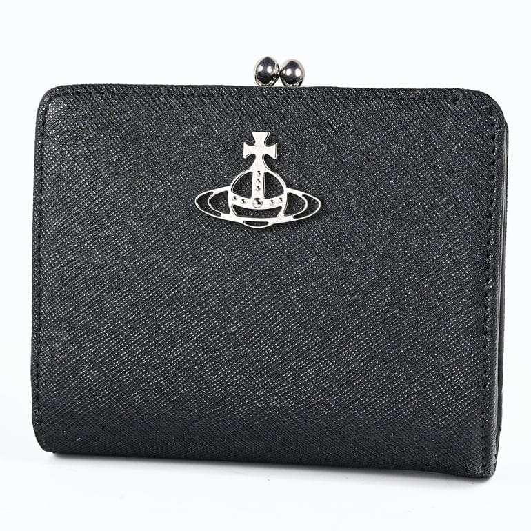 Vivienne Westwood 二つ折り財布 マネークリップ黒　小銭入れ付き Vivienne Westwood（ヴィヴィアンウエストウッド） 二つ折り財布