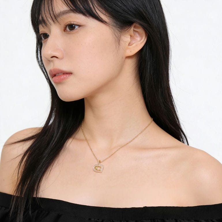 コーチ COACH ネックレス シグネチャー Cロゴ ルーサイト レディース