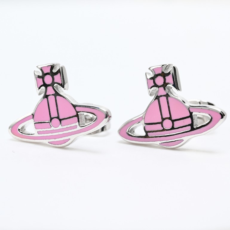ヴィヴィアンウエストウッド ピアス ヴィヴィアンVivienne ミニメタルケイトピアス シルバー×ピンク【スペシャルラッピング660円(別売り)】