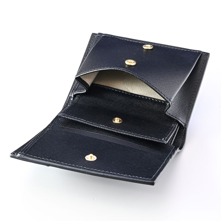 マルニ MARNI 二つ折り財布 レディース ジップ コンパクトウォレット サフィアーノレザー ブラック PFMOQ14U07 LV520 Z360N