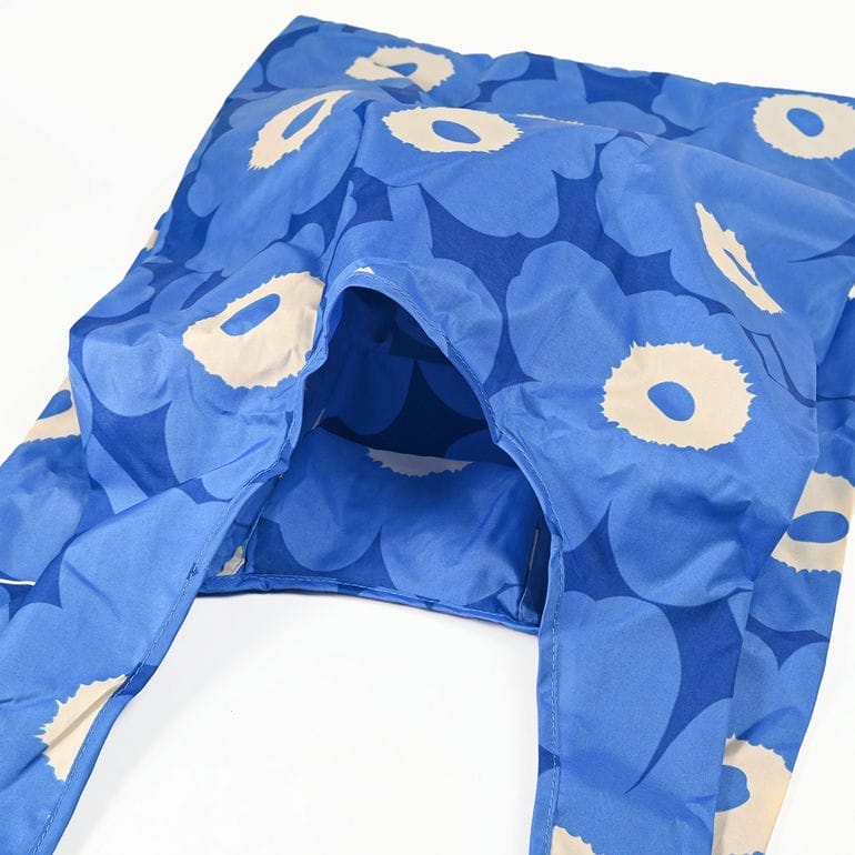 【刺しゅう名入れ可有料】マリメッコ marimekko エコバッグ 買い物袋 スマートバッグ Unikko ウニッコ ブルー 94138 094138 515 北欧 北欧雑貨 北欧デザイン ネコポス限定
