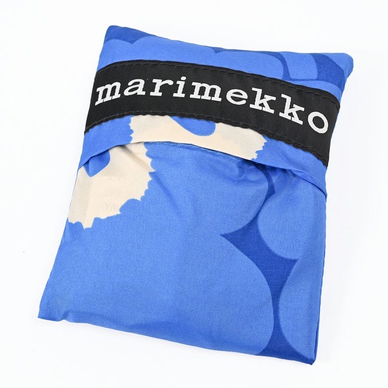 【刺しゅう名入れ可有料】マリメッコ marimekko エコバッグ 買い物袋 スマートバッグ Unikko ウニッコ ブルー 94138 094138 515 北欧 北欧雑貨 北欧デザイン ネコポス限定