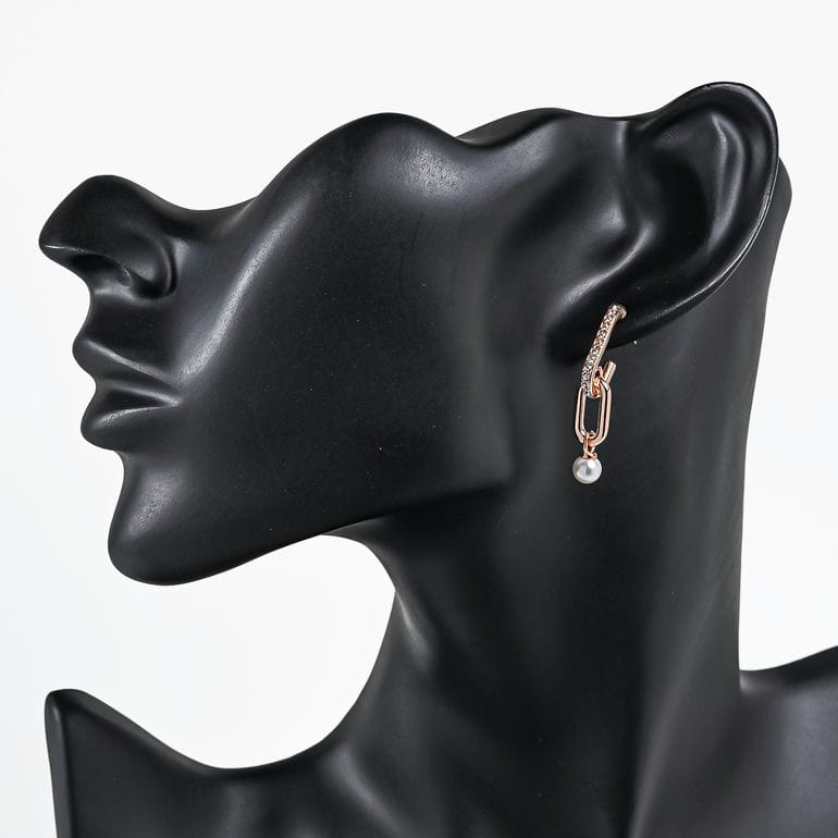 スワロフスキー SWAROVSKI ピアス Constella コンステラ ドロップピアス クリスタルパール クリア ローズゴールド 5728585 ジュエリー アクセサリー【スペシャルラッピング660円(別売り)】